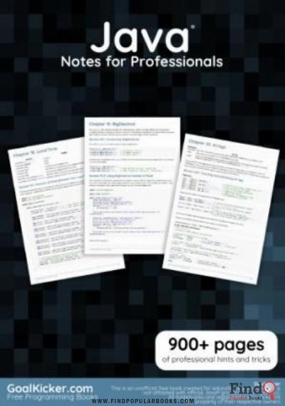 Download Java Notes For Professionals PDF or Ebook ePub For Free with Find Popular Books 