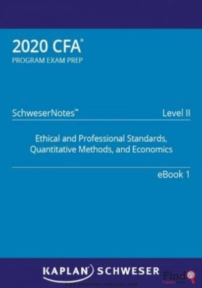 Download CFA 2020 Level II   SchweserNotes Book 1 PDF or Ebook ePub For Free with Find Popular Books 
