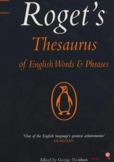 Download Roget's Thesaurus Of English Words And Phrases PDF or Ebook ePub For Free with Find Popular Books 