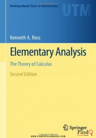 Download Elementary Analysis: The Theory Of Calculus PDF or Ebook ePub For Free with Find Popular Books 