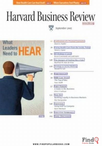 Download Harvard Business Review   September 2005 PDF or Ebook ePub For Free with Find Popular Books 