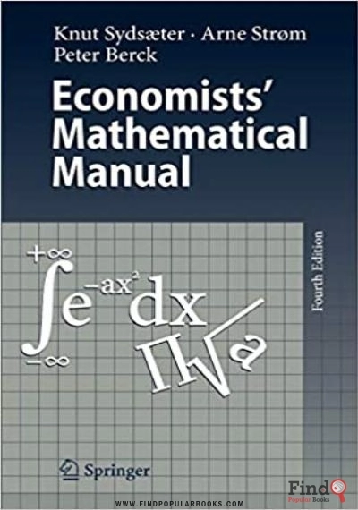 Download Economists' Mathematical Manual, Fourth Edition PDF or Ebook ePub For Free with Find Popular Books 