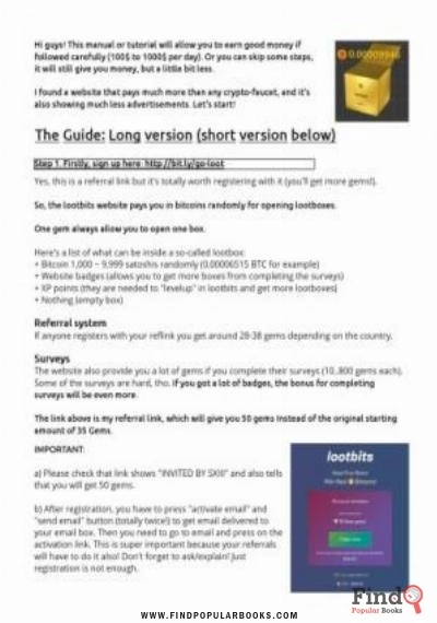 Download The Lootbox Guide: How To Make 100$ To 1k$ Daily PDF or Ebook ePub For Free with Find Popular Books 