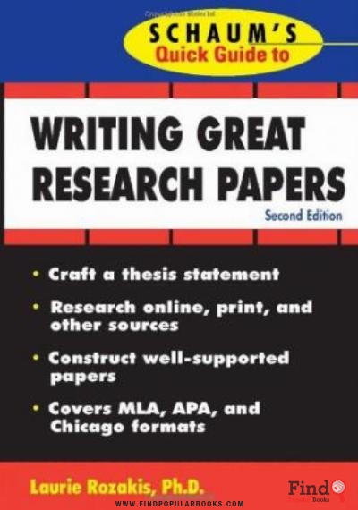 Download Schaum's Quick Guide To Writing Great Research Papers PDF or Ebook ePub For Free with Find Popular Books 