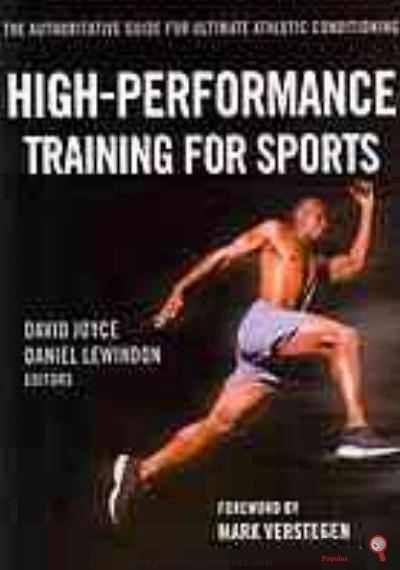 Download High Performance Training For Sports PDF or Ebook ePub For Free with Find Popular Books 