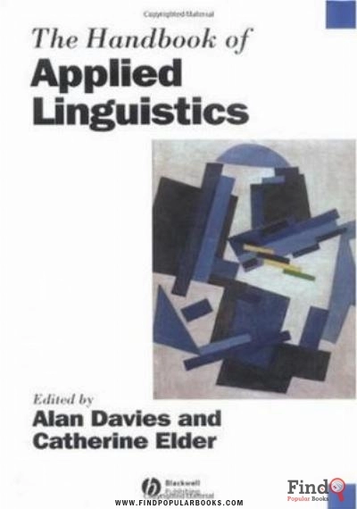 Download Handbook Of Applied Linguistics (Blackwell Handbooks In Linguistics) PDF or Ebook ePub For Free with Find Popular Books 