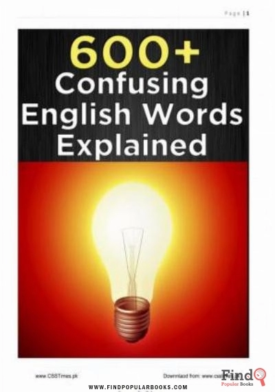 Download 600 Confusing Words PDF or Ebook ePub For Free with Find Popular Books 