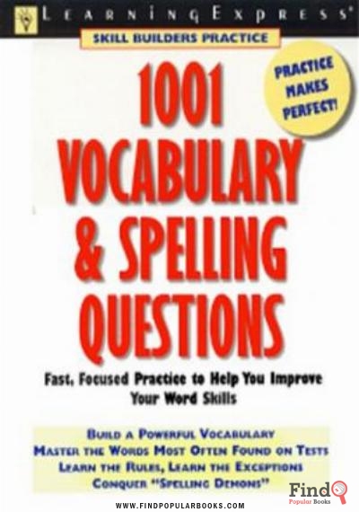 Download 1001 Vocabulary & Spelling Questions PDF or Ebook ePub For Free with Find Popular Books 