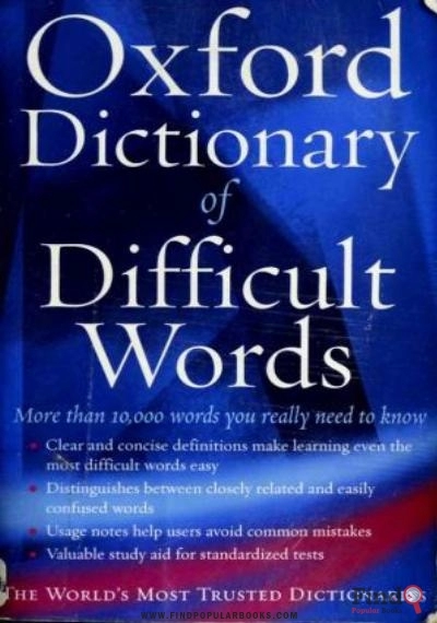 Download The Oxford Dictionary Of Difficult Words PDF or Ebook ePub For Free with Find Popular Books 