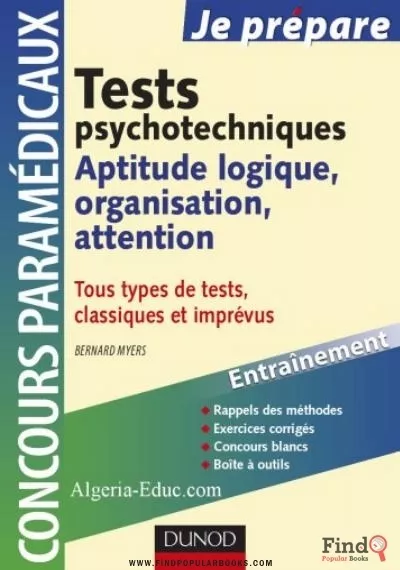 Download Tests Psychotechniques : Aptitude Logique, Organisation, Attention PDF or Ebook ePub For Free with Find Popular Books 