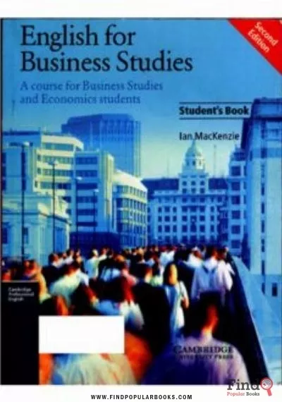 Download English For Business Studies Student's Book: A Course For Business Studies And Economics Students PDF or Ebook ePub For Free with Find Popular Books 