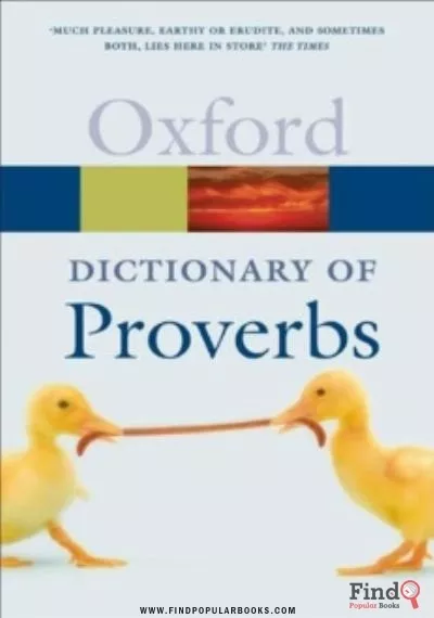 Download The Oxford Dictionary Of Proverbs PDF or Ebook ePub For Free with Find Popular Books 