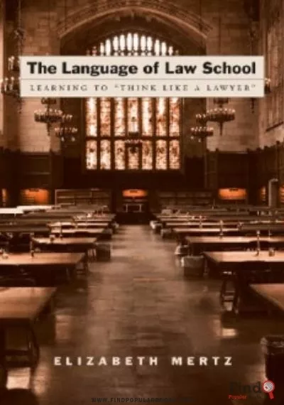 Download Learning To “Think Like A Lawyer” PDF or Ebook ePub For Free with Find Popular Books 
