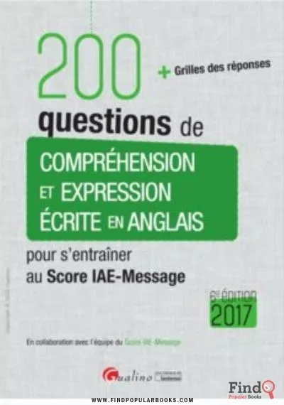 Download 200 Questions De Comprehension Et Expression Ecrite En Anglais  PDF or Ebook ePub For Free with Find Popular Books 