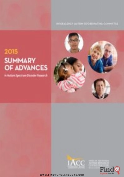 Download 2015 Summary Of Advances In Autism Spectrum Disorder PDF or Ebook ePub For Free with Find Popular Books 